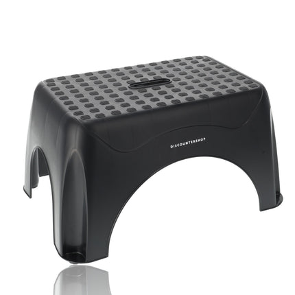 3 X Opstapkrukje Max. belastbaar gewicht 150 KG Opstapkrukje - opstapje/trappetje zwart met anti-slip -150 kg - oppervlak 45 x 31.5 cm