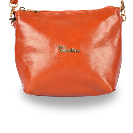 Crossbody tas | Oranje Lederen | Schoudertas | Ideaal voor Koningsdag Festiviteiten | Damestas
