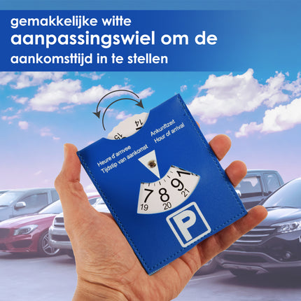 Parkeerschijf 3 Stuks Parkeerkaart Blauw van Hoogwaardig Plastic | Parkeren in de Blauwe Zone | 15 cm x 12 cm | Parkeerkaart  Kopen | Parkeerschijven | Blauwe Schijf Kopen