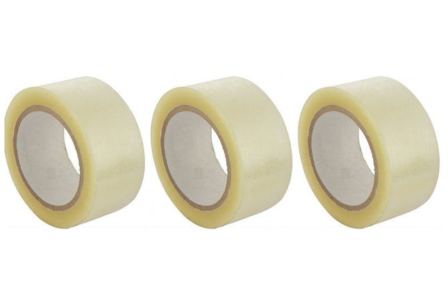 3x stuks rollen Verpakkingstape transparant 55 meter - 5 cm breed - Kantoor en magazijn artikelen