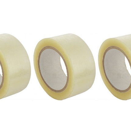 Plakband Verpaktape 50mmx55 m 6 rollen - 6x stuks rollen Verpakkingstape transparant 55 meter - 5 cm breed - Kantoor en magazijn artikelen -
