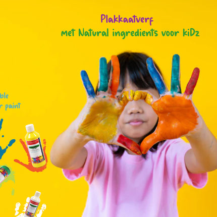 Plakkaatverf Discountershop - Plakkaatverf Basic waterbasis 250 ML - Plakkaatverf kinderen - Blauw