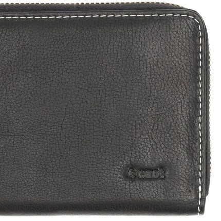 Zwarte Dames Portemonnee Met Rits | Leren Portemonnee met RFID - 12 Pasjeshouders, Briefgeld & Muntvak | 20x10x2.5cm | | Beste Portemonnee als Cadeautjes 