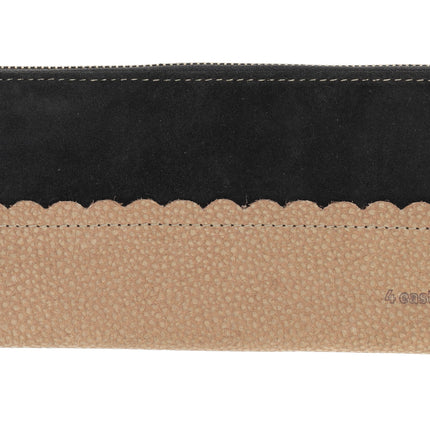 Portemonnee Dames met Ritssluiting | 20x10x2.5cm | 12 Pasjeshouders, Briefgeld & Muntvak - Cadeau voor Vrouwen & Mama | Echt Leren Portefeuille Beige voor Dames  