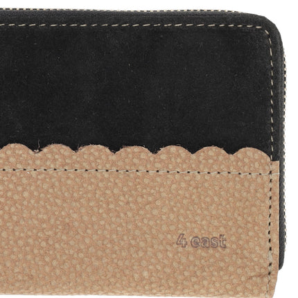 Portemonnee Dames met Ritssluiting | 20x10x2.5cm | 12 Pasjeshouders, Briefgeld & Muntvak - Cadeau voor Vrouwen & Mama | Echt Leren Portefeuille Beige voor Dames  