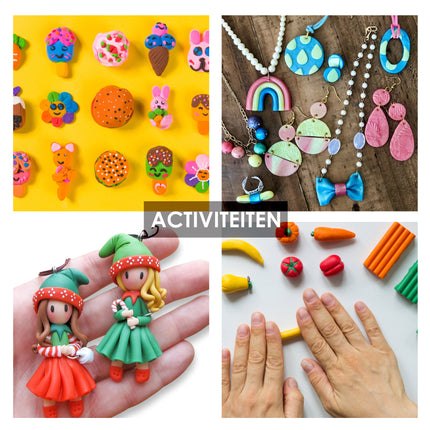 Polymeerklei Set - 26 Stuks Klei en 5 Gereedschappen - Handig Opbergkoffer - Multi Collor - Geschikt voor Boetseren en Knutselen