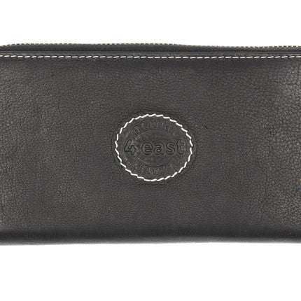 Zwarte Dames Portemonnee Met Rits | Leren Portemonnee met RFID - 12 Pasjeshouders, Briefgeld & Muntvak | 20x10x2.5cm | | Beste Portemonnee als Cadeautjes 