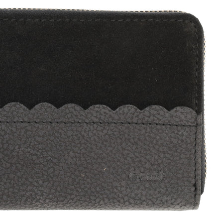 Dames Portemonnee Leer Met Rits | RFID Bescherming | Zwart Leren Portemonnee | 20x10x2.5cm | 12 Creditcardhouders, Briefgeld & Muntvak | Ideaal Cadeautjes  