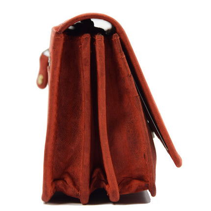 Portemonnee - 17 pasjes - Dames portemonnee - Dames portemonnee - Harmonica portemonnee buffelleer Rood - Portemonnee rood Overslagportemonnee- Harmonicaportemonnee -