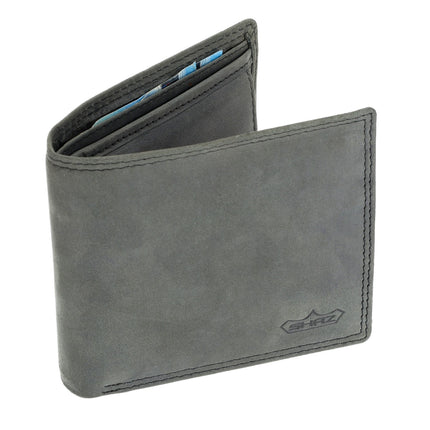 Buffelleer Portemonnee - RFID-Blocking - 7 Kaartvakken - Compact & Duurzaam - Met Ruim muntgeldvak - 9.5x11cm Zwart