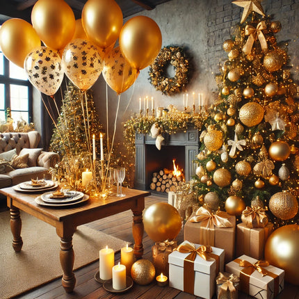 10x Gouden ballonnen - 27 cm - ballon goud voor helium of lucht
