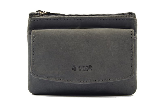 Sleuteletui portemonnee - portemonnee etui - ring portemonnee - pasjeshouder met rits - rits portemonnee - 3 ritsen portemonnee - buffelleer portemonnee - portemonnee met 4 vakken