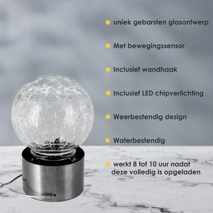  Zonne-lampenset voor Solar Tuinverlichting - 10 Solar lampen - Ni-Mh 1.2V - Buitenverlichting - Roestvrijstaal & Edelstahl Cristal