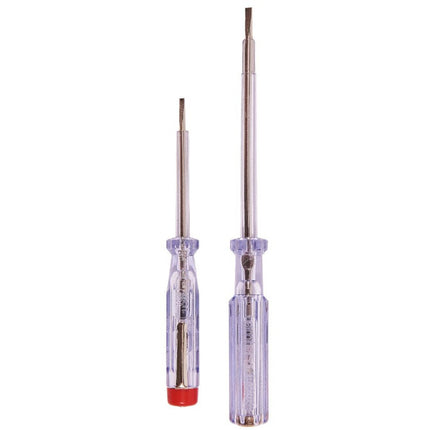 Spanningzoeker / Voltage Tester Schroevendraaier 110-250V - Set van 2 - Platkop - Klus Benodigdheden - Spanningtester