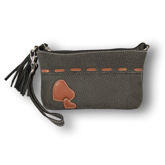 Portemonnee Dames | Leren portemonnee | Grijs & Bruin | 13cm*21cm*4cm | Echte Leer