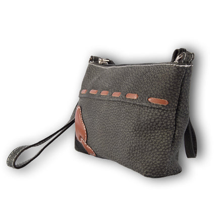 Portemonnee Dames | Leren portemonnee | Grijs & Bruin | 13cm*21cm*4cm | Echte Leer