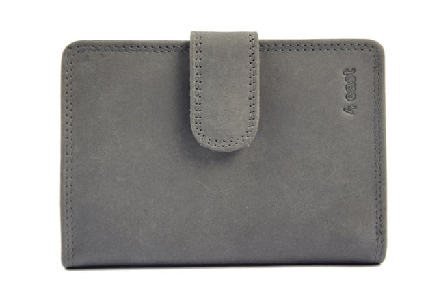 Portemonnee met veel pasjes buffelleer - Portemonnee unisex - portemonnee Grijs - Portemonnee Kwaliteit - Grijs