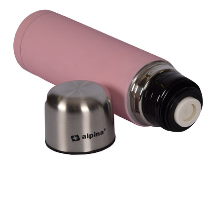 Roze RVS Thermosfles 0.75 l - Isoleerfles van Metaal | Inclusief IJzeren Deksel | 8x28x28 cm | 0.321 kg | Grote thermosfles