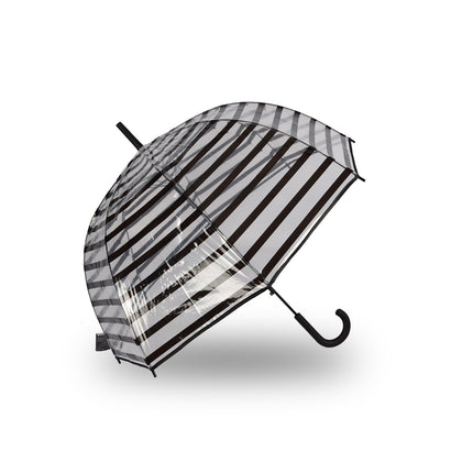 Paraplu | Transparent | Stormparaplu | Polyester | 350g | Stevige Paraplu | Opvouwbare Paraplu | Kunstsof Handvat | 86cm