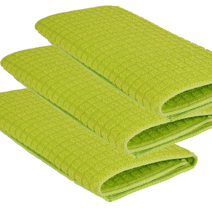 Set van 3 Groene Schoonmaakdoeken: Eco-vriendelijk en Absorberend - 30x40 cm