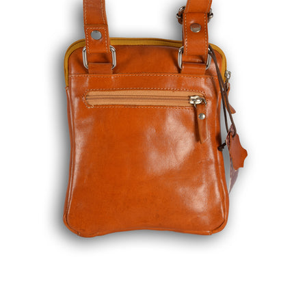 Handtasje dames | 22cm*19cm*4cm | Schoudertas | Bruin | Echte leer | Crossbody tas