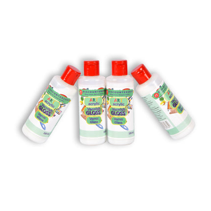 4 stuks | Varnish | 100 ml | Acrylvernis | hobbywinkel | 394g | Glanzende vernis | transparent | 11.5cm*3.5cm