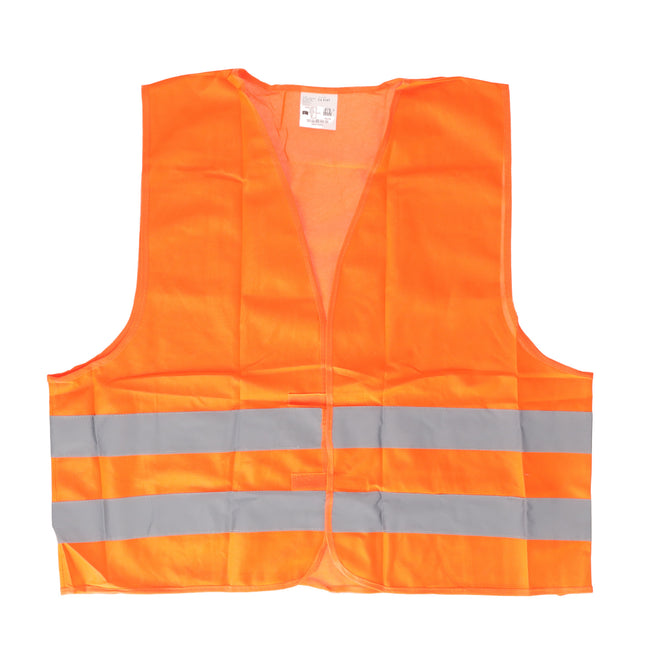 Reflecterend Veiligheidsvestje Volwassenen | Unisex Oranje, One Size (M t/m XXL), Lichtgewicht Polyester | Ideaal voor Auto, Motor, Wandelen en Hardlopen