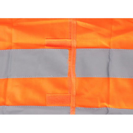 Reflecterend Veiligheidsvestje Volwassenen | Unisex Oranje, One Size (M t/m XXL), Lichtgewicht Polyester | Ideaal voor Auto, Motor, Wandelen en Hardlopen
