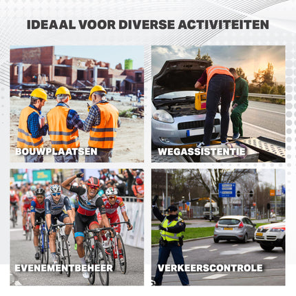 Reflecterend Veiligheidsvestje Volwassenen | Unisex Oranje, One Size (M t/m XXL), Lichtgewicht Polyester | Ideaal voor Auto, Motor, Wandelen en Hardlopen