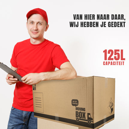 Verhuisdozen Set Kopen - 125L, 95L & 50L - Stevige & Professionele Verhuisdozen - Verschillende Maten