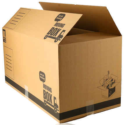 Verhuisdozen 125L - Set van 10 - Extra Grote Verhuisdozen - 80 x 40 x 40 cm - 70kg Draagkracht - Stevige  & Professioneel