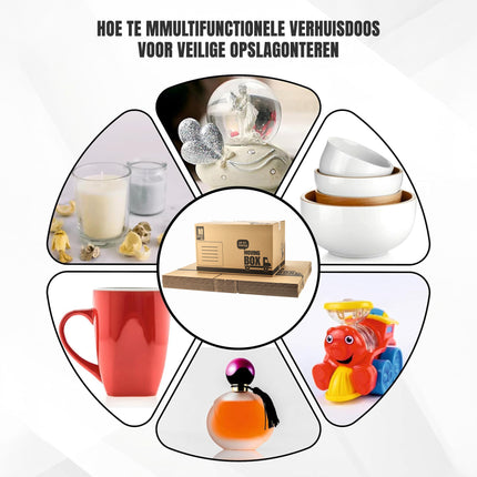 Verhuisdozen 50L - Set van 10 - Stevige Verhuisdozen - Goedkope Verhuisdozen 50x35x30 cm