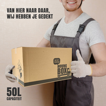 Verhuisdozen 50L - Set van 10 - Stevige Verhuisdozen - Goedkope Verhuisdozen 50x35x30 cm