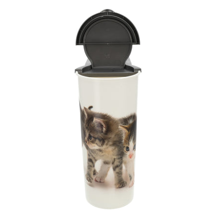 Kattenvoercontainers 4L – 4 kg - 2 stuks Droogvoeropslag – Kunststof Voedselcontainers met Deksel