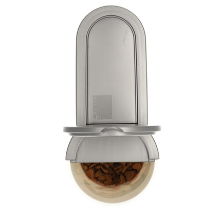 Hondenvoercontainer 4L 1 Stuks Voerbak - Droogvoeropslag met Deksel – Kunststof Wit – Voor Hondenvoer – Huisdieraccessoires