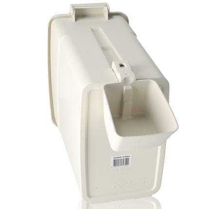 Voerbak |16 Liter | Voor Huisdieren | Beige | Handige Dierenvoeder Container voor Katten en Honden