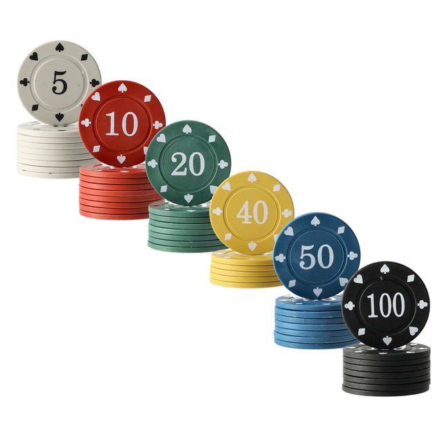 Pokerset - 48 Poker Chips | Complete Poker Set voor Kaartspellen en Casino | Pokerchips voor Pokerspel en Thuisgebruik