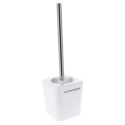 WC Borstel met Houder - Moderne Witte | Vrijstaand 38cm Hoog | Hygiënische Toiletborstel | Stijlvolle Badkamer Accessoires 