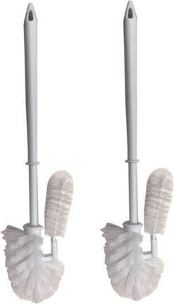 Toiletborstel 2 stuks met randreiniger 38 cm wit