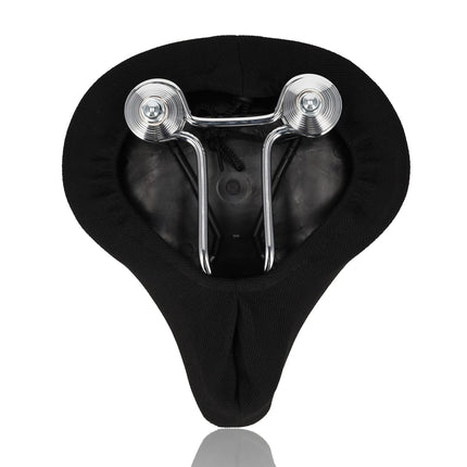 Zadelhoes Fiets 4 stuks- Universele Gel Fietszadelhoes - Zwart Polyester - 23x29x8.5cm - Fietszadel Accessoire voor Heren & Dames - Geschikt voor Brede Zadels