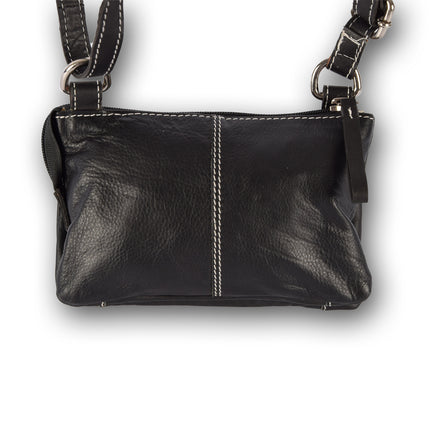 Handtasje | 13cm*18.5cm*10.5cm | Zwart | Schoudertas | Echte leer