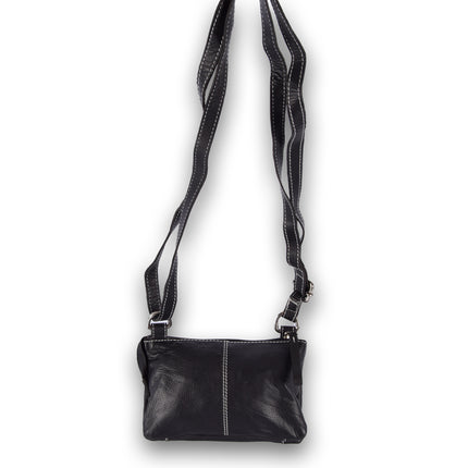 Handtasje | 13cm*18.5cm*10.5cm | Zwart | Schoudertas | Echte leer